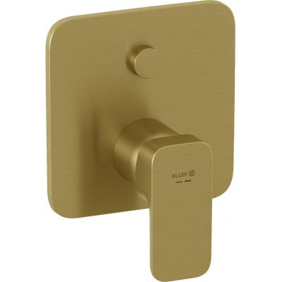 Kludi Renon bateria wannowo-prysznicowa podtynkowa złoty szczotkowany 42759N075
