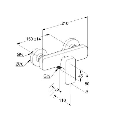 Kludi Renon bateria prysznicowa ścienna biała 428315375