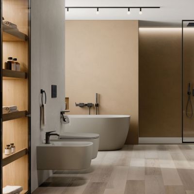 Kludi Resa S bidet wiszący jasny szary mat 27BIW01O2