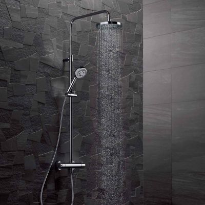 Kludi Dual Shower System zestaw prysznicowy ścienny termostatyczny chrom 6809405-00