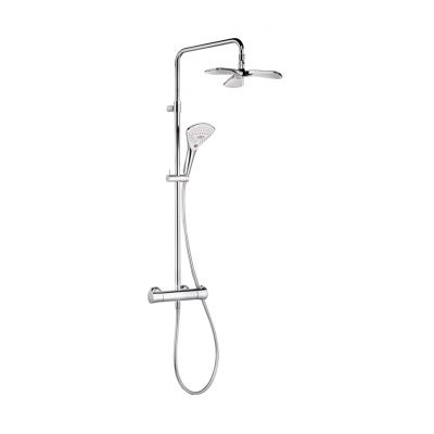 Kludi Fizz Dual Shower System zestaw prysznicowy ścienny termostatyczny chrom 6709605-00