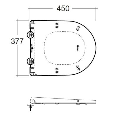 Kludi Resa D deska sedesowa wolnoopadająca biała 24WCS43S