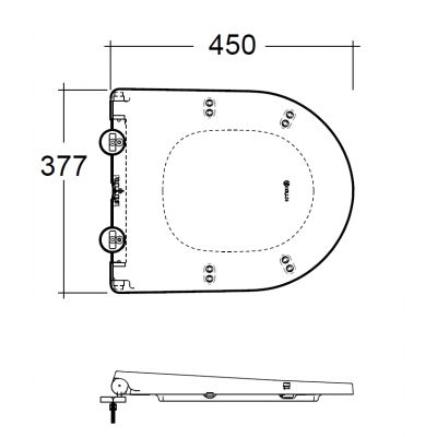 Kludi Resa D deska sedesowa wolnoopadająca biała 24WCS43
