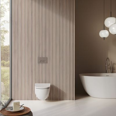 Zestaw Kludi Unifix stelaż podtynkowy i miska WC Resa D spłukiwanie wirowe z deską wolnoopadającą biały (79300, 24WCSET43)