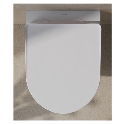 Zestaw Kludi Unifix stelaż podtynkowy i miska WC Resa D spłukiwanie wirowe z deską wolnoopadającą biały (79300, 24WCSET43)