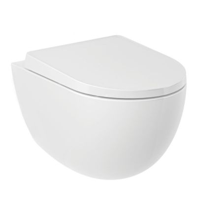 Zestaw Kludi Unifix stelaż podtynkowy i miska WC Resa D spłukiwanie wirowe z deską wolnoopadającą biały (79300, 24WCSET43)