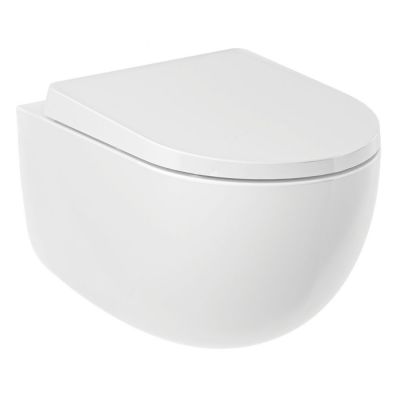Kludi Resa D miska WC wisząca bez kołnierza spłukiwanie wirowe biały 24WCW0243