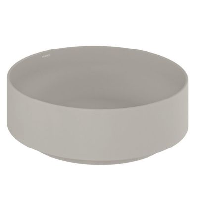 Kludi Resa R umywalka z korkiem 40x40 cm okrągła nablatowa brąz/beż 58CW10O2