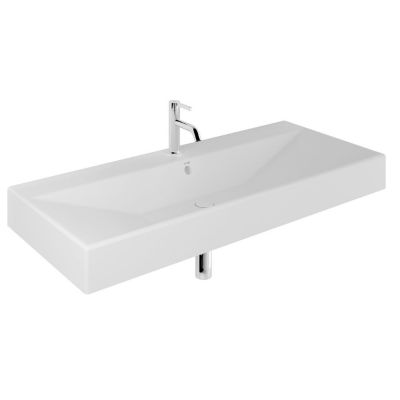 Kludi Resa umywalka z korkiem 121x50 cm prostokątna meblowa-nablatowa biały mat 59WW12153