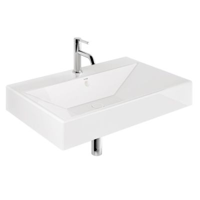 Kludi Resa umywalka z korkiem 81x50 cm prostokątna meblowa-nablatowa biała 59WW8143