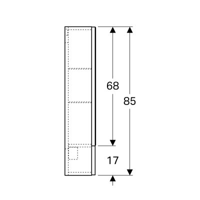 Koło Nova Pro szafka 46,4x17,6x85 cm lustrzana wisząca lava mat 501.039.00.1
