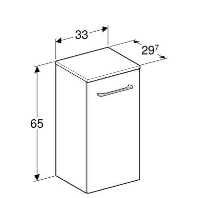 Koło Nova Pro Premium szafka 33x29,7x65 cm wisząca boczna orzech włoski jasny 501.358.00.1