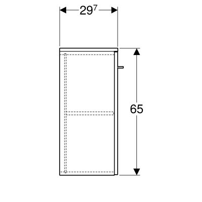 Koło Nova Pro Premium szafka 33x29,7x65 cm wisząca boczna orzech włoski jasny 501.358.00.1