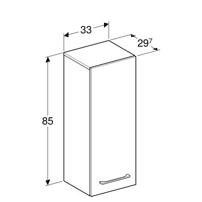 Koło Nova Pro Premium szafka 33x29,7x85 cm wisząca boczna biały połysk 501.359.00.1