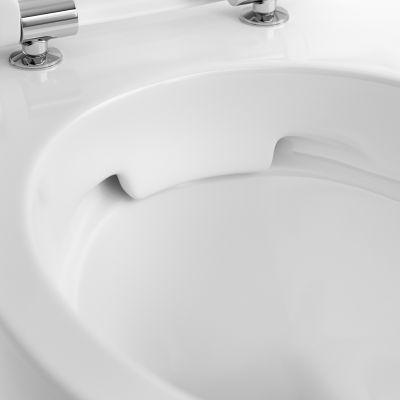 Koło Nova Pro Bez Barier miska WC wisząca bez kołnierza dla niepełnosprawnych biała M33129000