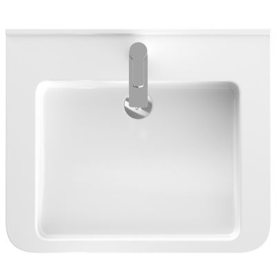 Koło Nova Pro Bez Barier umywalka 55x52,5 cm prostokątna dla niepełnosprawnych biała 501.568.01.1