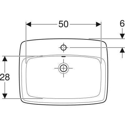 Koło Nova Pro umywalka 60x45 cm wpuszczana prostokątna biała M31861000