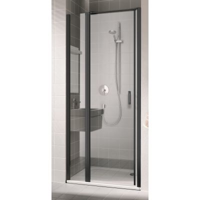 Kermi Cada XS Czarny Soft drzwi prysznicowe 90 cm lewe czarny soft/szkło przezroczyste CK1GL090203PK