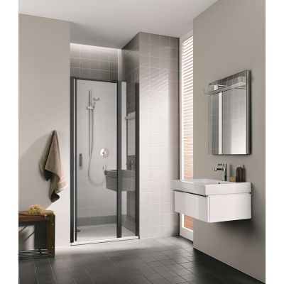 Kermi Cada XS Czarny Soft drzwi prysznicowe 100 cm prawe czarny soft/szkło przezroczyste CK1GR100203PK