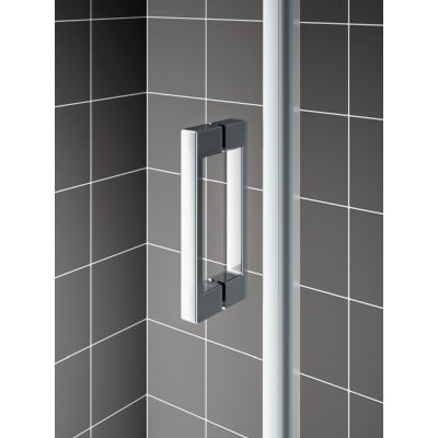 Kermi Cada XS drzwi prysznicowe 75 cm lewe srebrny połysk/szkło przezroczyste CK1KL07520VPK