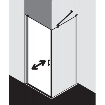 Kermi Cada XS drzwi prysznicowe 75 cm lewe srebrny połysk/szkło przezroczyste CK1KL07520VPK
