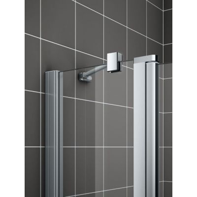 Kermi Cada XS drzwi prysznicowe 80 cm lewe srebrny połysk/szkło przezroczyste CK1KL08020VPK