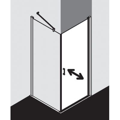 Kermi Cada XS drzwi prysznicowe 90 cm prawe srebrny połysk/szkło przezroczyste CK1KR09020VPK