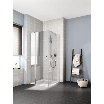 Kermi Cada XS drzwi prysznicowe 80 cm lewe srebrny połysk/szkło przezroczyste CK1NL08020VPK