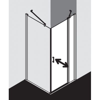 Kermi Cada XS drzwi prysznicowe 100 cm prawe srebrny połysk/szkło przezroczyste CK1NR010020VPK