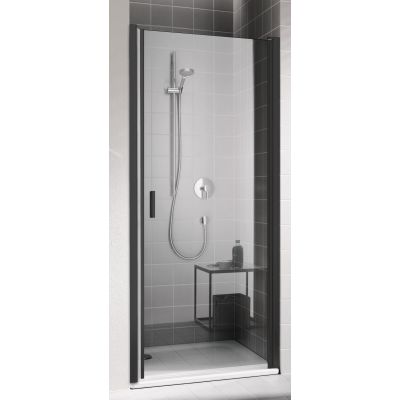 Kermi Cada XS Czarny Soft drzwi prysznicowe 75 cm prawe czarny soft/szkło przezroczyste CK1WR075203PK
