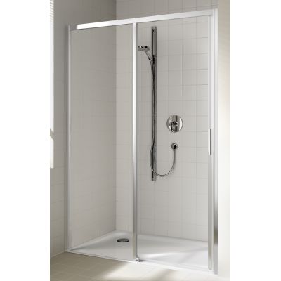 Kermi Cada XS drzwi prysznicowe 110 cm lewe srebrny wysoki połysk/szkło przezroczyste CKD2L11020VPK