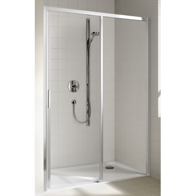 Kermi Cada XS drzwi prysznicowe 110 cm prawe srebrny wysoki połysk/szkło przezroczyste CKD2R11020VPK