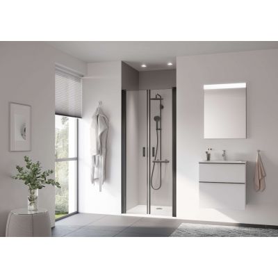 Kermi Cada XS Czarny Soft drzwi prysznicowe 85 cm czarny soft/szkło przezroczyste CKPTD085203PK