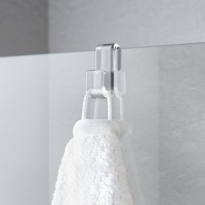 Kermi Liga Walk-In ścianka prysznicowa 80 cm wolnostojąca lewa srebrny wysoki połysk/szkło przezroczyste LI2YL08020VPK