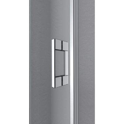 Kermi Liga Walk-In ścianka prysznicowa 80 cm wolnostojąca lewa srebrny wysoki połysk/szkło przezroczyste LI2YL08020VPK