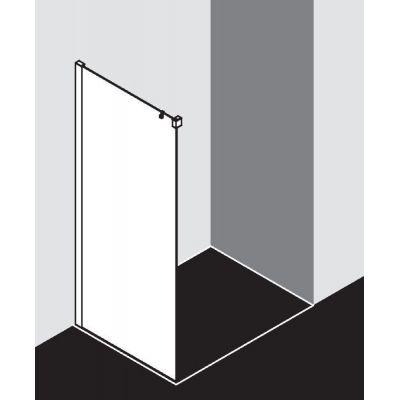Kermi Nica NI TWL ścianka prysznicowa 75 cm lewa czarny soft/szkło przezroczyste NITWL075203PK