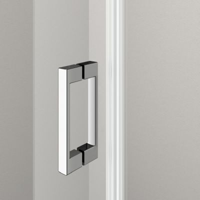 Kermi Osia kabina prysznicowa 90 cm półokrągła profile srebrny połysk OSE5509020VPK