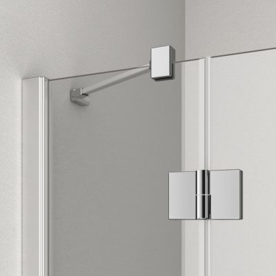 Kermi Osia kabina prysznicowa 90 cm półokrągła profile srebrny połysk OSE5509020VPK