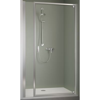Kermi Stina drzwi prysznicowe 90 cm uchylne srebrny połysk/szkło przezroczyste ST1OP09019VPK