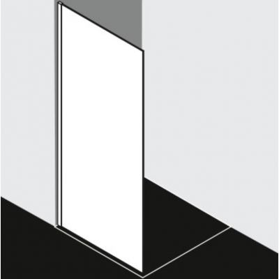 Kermi White Line Walk-In XC ścianka prysznicowa 40 cm biały soft/szyba Stripe 3 XCWIO0402044K