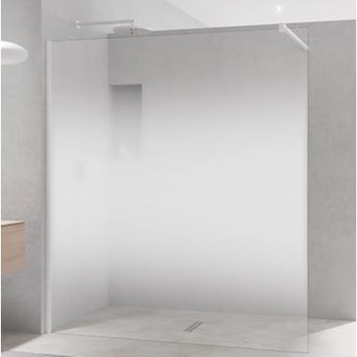 Kermi White Line Walk-In XB WIA ścianka prysznicowa 100 cm biały soft/szkło Stripe 4 XB WIA1002044K
