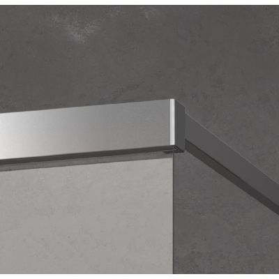 Kermi Nica parawan nawannowy 120 cm prawy dwuczęściowy srebrny połysk/szkło przezroczyste NIH2R12015VPK