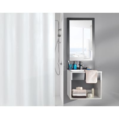 Kleine Wolke Caravelle zasłona prysznicowa 120x200 cm tekstylna biały 0308100238