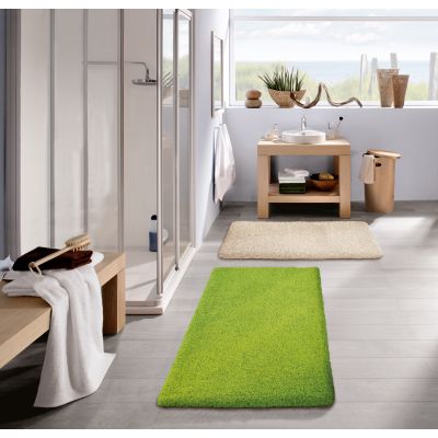 Kleine Wolke Seattle dywanik łazienkowy 90x60 cm poliester Kiwi Green 4071615519