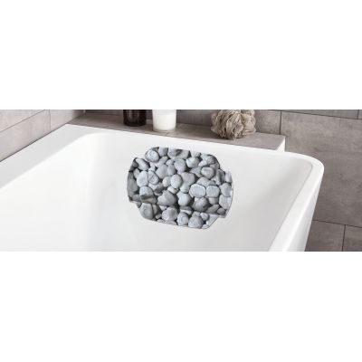 Kleine Wolke Stepstone poduszka antypoślizgowa 32x22 cm szara wzór kamienie 4387189008