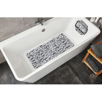 Kleine Wolke Stepstone poduszka antypoślizgowa 32x22 cm szara wzór kamienie 4387189008
