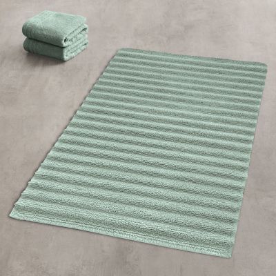 Kleine Wolke Yara Eco Care dywanik łazienkowy 60x50 cm bawełna zielony 9156685433