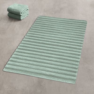 Kleine Wolke Eco Care Yara dywanik łazienkowy 120x70 cm bawełna zielony 9156685225