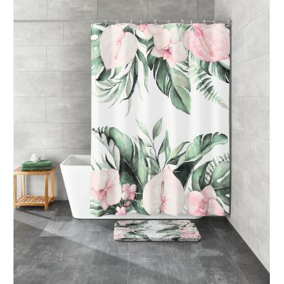 Kleine Wolke Garden zasłona prysznicowa 180x200 cm liście anturium 7805148305