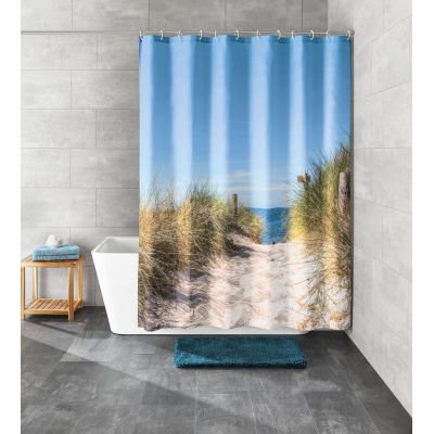 Kleine Wolke Borkum zasłona prysznicowa 180x200 cm tekstylna plaża 7830148305